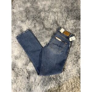 Nudie Jeans Grim Tim Slim Fit Mens Broken Faded Blue 30x32 RRP £150